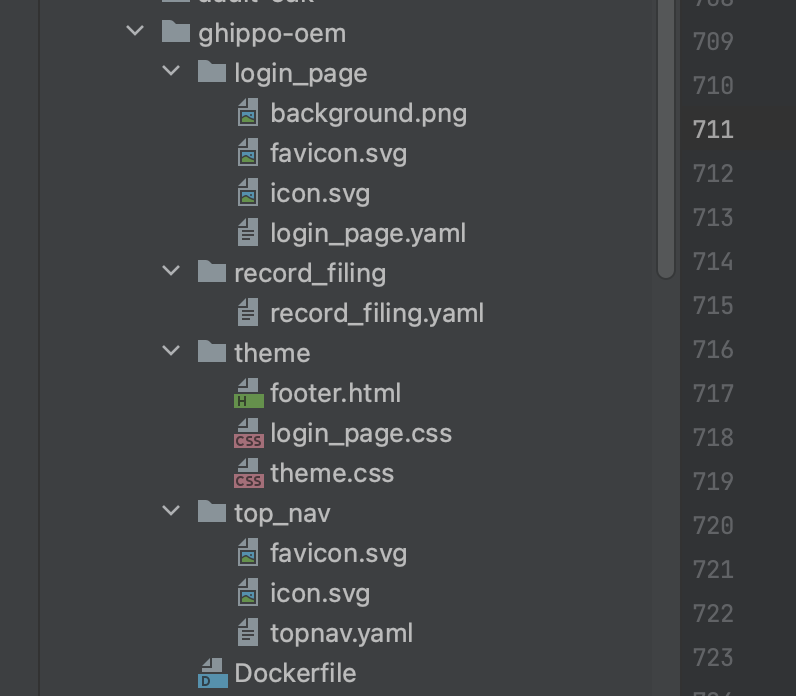 OEM configuration directory structure